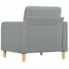  világosszürke szövet kanapéfotel 60 cm