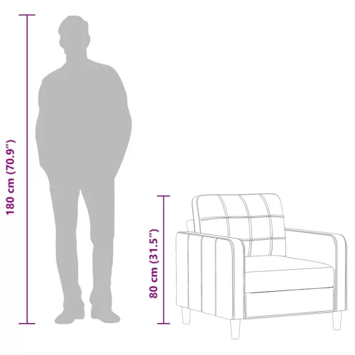  világosszürke szövet kanapéfotel 60 cm