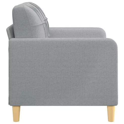  kétszemélyes világosszürke szövetkanapé 120 cm