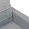  kétszemélyes világosszürke szövetkanapé 120 cm