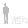  kétszemélyes világosszürke szövetkanapé 120 cm
