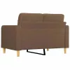  kétszemélyes barna szövetkanapé 120 cm