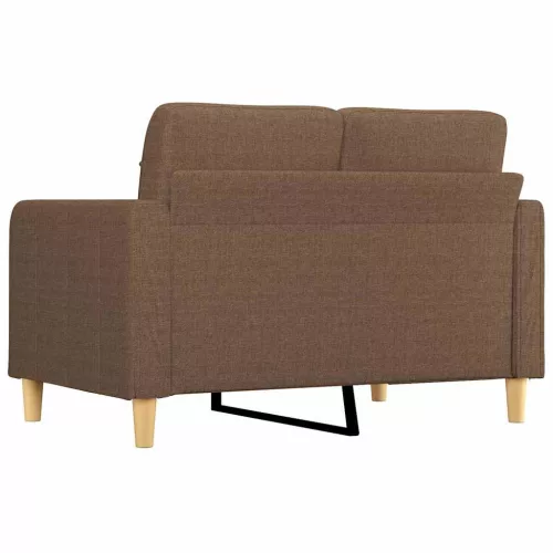  kétszemélyes barna szövetkanapé 120 cm
