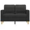  kétszemélyes fekete szövetkanapé 120 cm