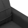  kétszemélyes fekete szövetkanapé 120 cm