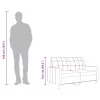 kétszemélyes fekete szövetkanapé 120 cm