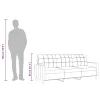  3 személyes krémszínű szövet kanapé 180 cm