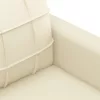  2 személyes krémszínű műbőr kanapé 120 cm