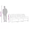  3 személyes fekete műbőr kanapé 180 cm
