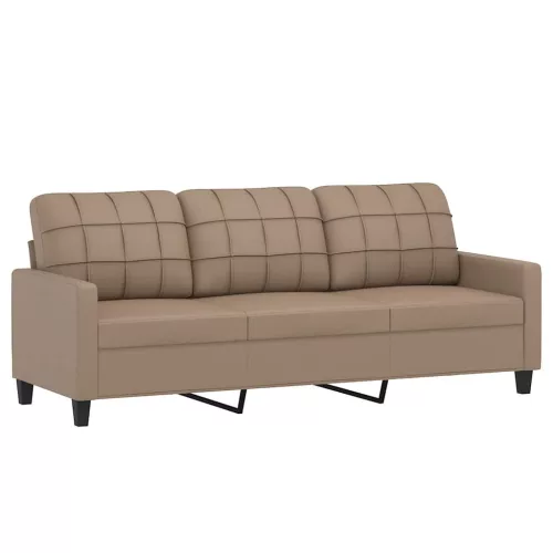  3 személyes cappuccino színű műbőr kanapé 180 cm