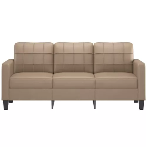  3 személyes cappuccino színű műbőr kanapé 180 cm