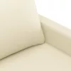  2 személyes krémszínű műbőr kanapé 120 cm