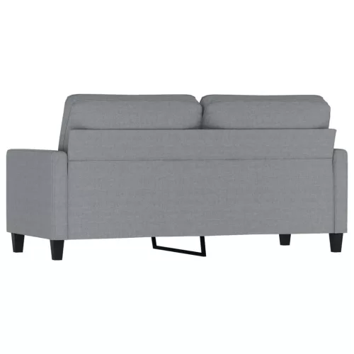  kétszemélyes világosszürke szövetkanapé 140 cm