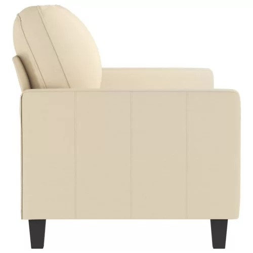  kétszemélyes krémszínű szövetkanapé 140 cm