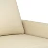  kétszemélyes krémszínű szövetkanapé 140 cm