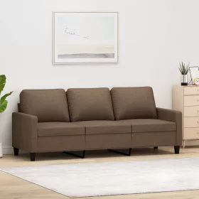  3 személyes barna szövetkanapé 180 cm
