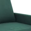  kétszemélyes sötétzöld bársony kanapé 120 cm