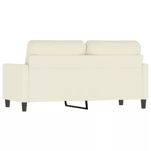  kétszemélyes krémszínű bársony kanapé 140 cm