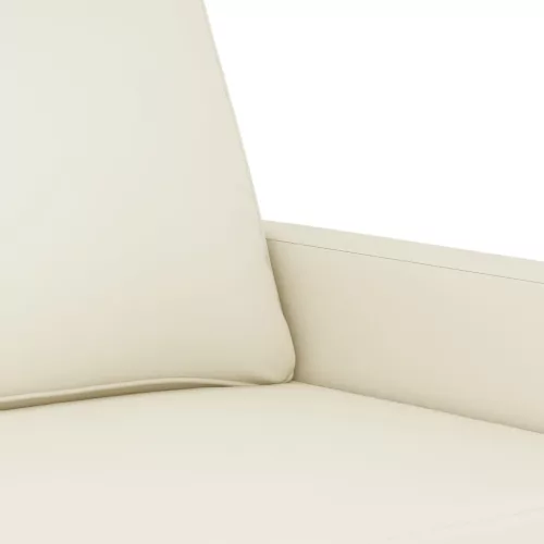  kétszemélyes krémszínű bársony kanapé 140 cm