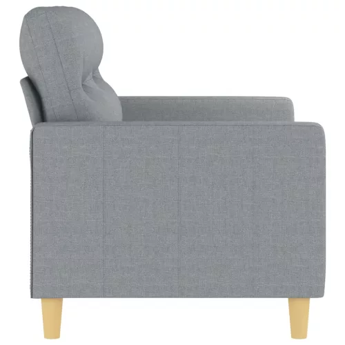  kétszemélyes világosszürke szövetkanapé 120 cm