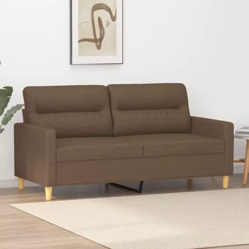  kétszemélyes barna szövetkanapé 140 cm