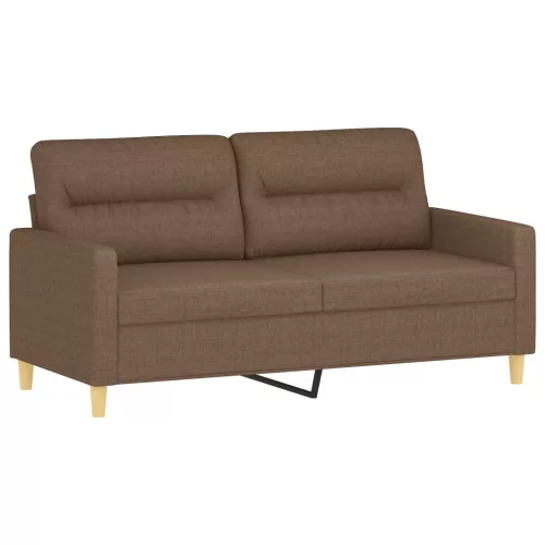  kétszemélyes barna szövetkanapé 140 cm