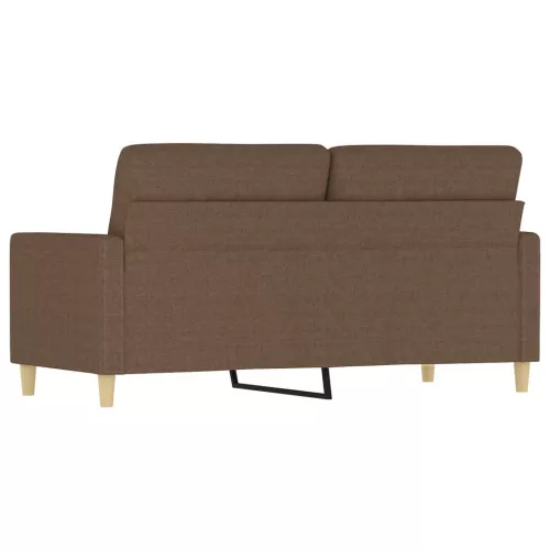  kétszemélyes barna szövetkanapé 140 cm