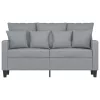  kétszemélyes világosszürke szövetkanapé 120 cm
