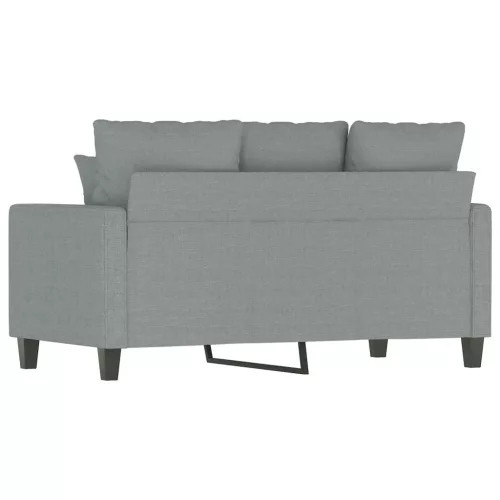  kétszemélyes világosszürke szövetkanapé 120 cm