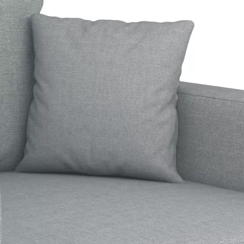  kétszemélyes világosszürke szövetkanapé 120 cm