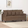  kétszemélyes barna szövetkanapé 140 cm