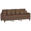  3 személyes barna szövetkanapé 180 cm