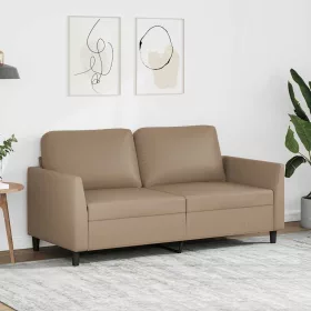  2 személyes cappuccino színű műbőr kanapé 140 cm
