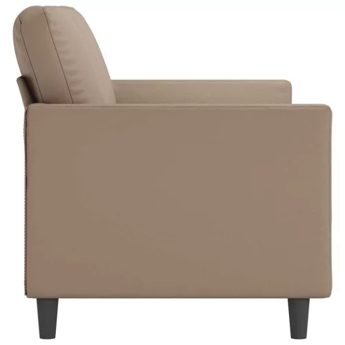  2 személyes cappuccino színű műbőr kanapé 140 cm