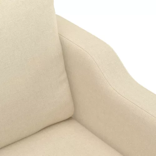  kétszemélyes krémszínű szövetkanapé 120 cm