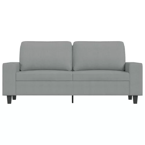  kétszemélyes világosszürke szövetkanapé 140 cm