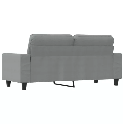  kétszemélyes világosszürke szövetkanapé 140 cm