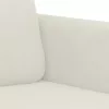  kétszemélyes krémszínű bársony kanapé 140 cm