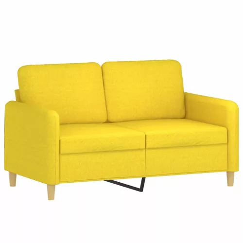  2 személyes világossárga szövet kanapé 120 cm