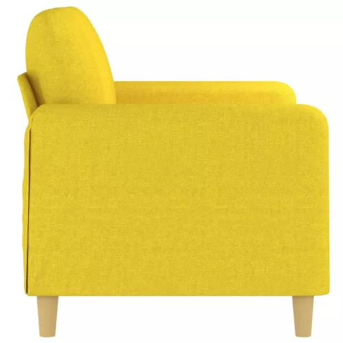  2 személyes világossárga szövet kanapé 120 cm
