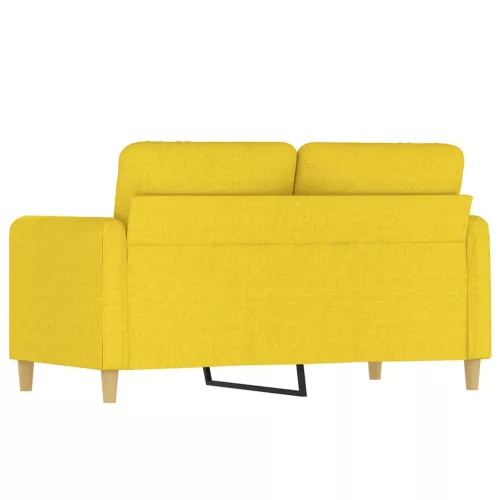  2 személyes világossárga szövet kanapé 120 cm