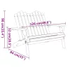  tömör akácfa Adirondack kerti pad 126 cm