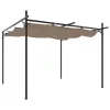  tópszínű pergola behúzható tetővel 295 x 292 x 230 cm