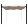  tópszínű pergola behúzható tetővel 295 x 292 x 230 cm