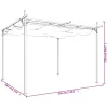  tópszínű pergola behúzható tetővel 295 x 292 x 230 cm