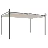  krémszínű pergola behúzható tetővel 395 x 292 x 230 cm