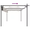  krémszínű pergola behúzható tetővel 395 x 292 x 230 cm