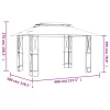  antracitszürke acél pavilon tetővel 400 x 300 x 270 m