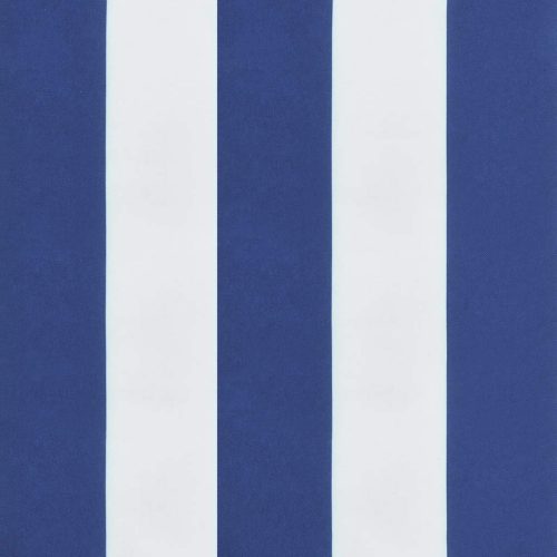  2 db kék és fehér csíkos szövet kerti padpárna 100 x 50 x 7 cm