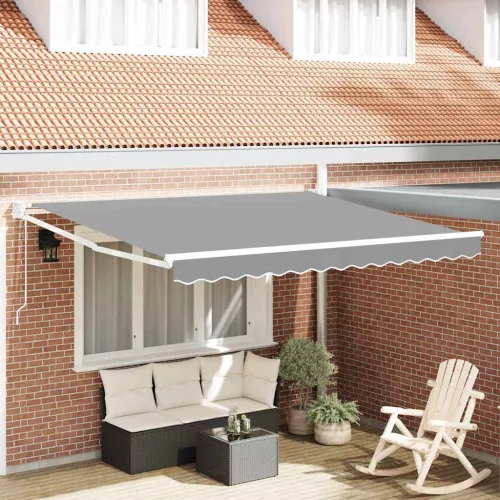  Behúzható napellenző Fehér 300 x 250 cm Alumínium